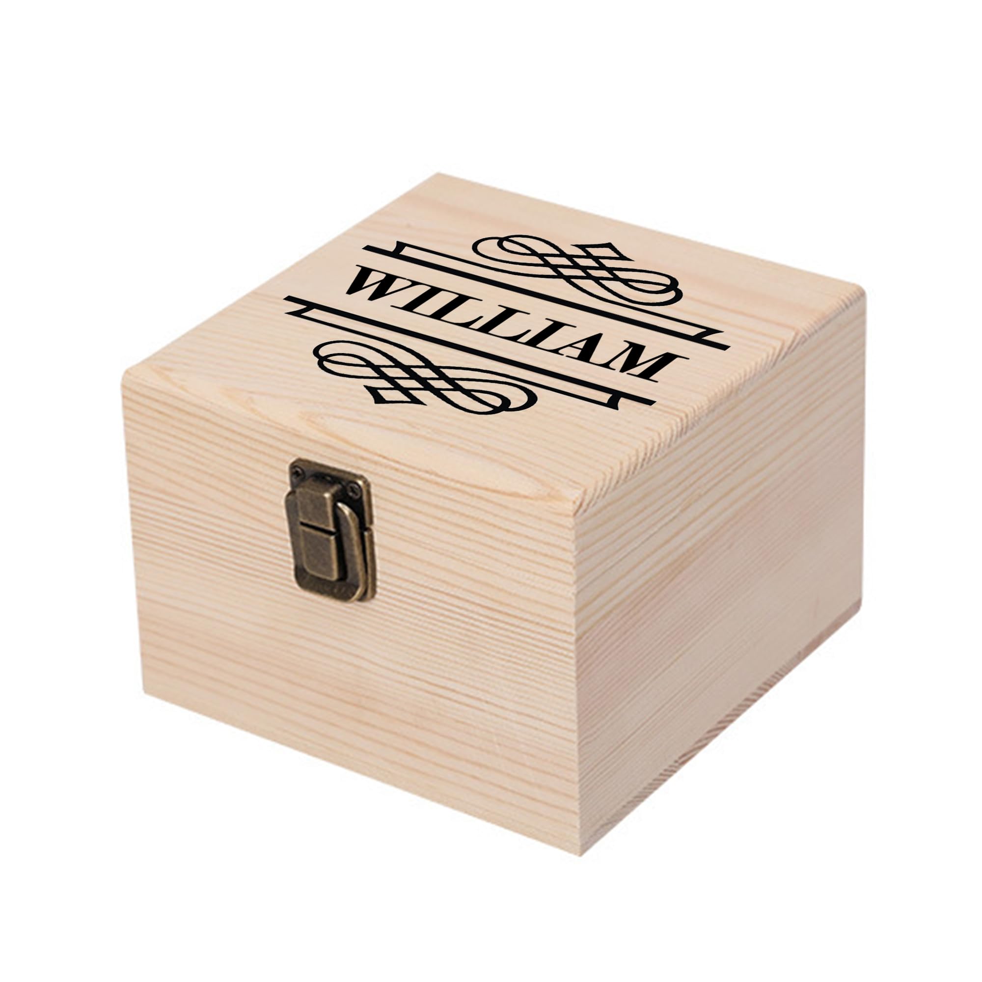 Personalized Wooden Memory Box with Custom Name - Engraved Keepsake Storage Box with Lid for Jewelry, Photos & Mementos - Unique Gift for Women & Men - Birthday, Anniversary, Wedding, Graduation Gift Idea - Perfect for Home Decor & Special Occasions