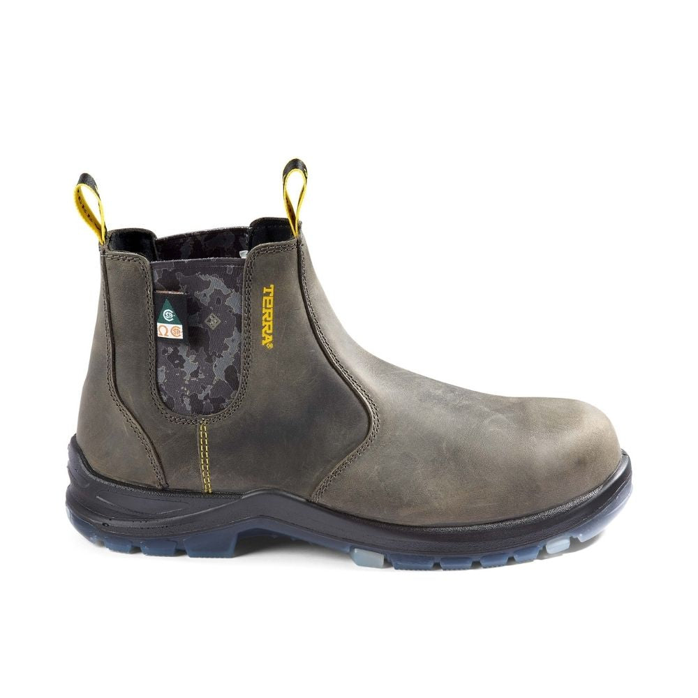 Terra Murphy Unisex 6 Composite Toe Slip-On Work Boots - Lightweight Safety Shoes for Men & Women (Grey) - Ideal for Construction, Warehouse & Industrial Work