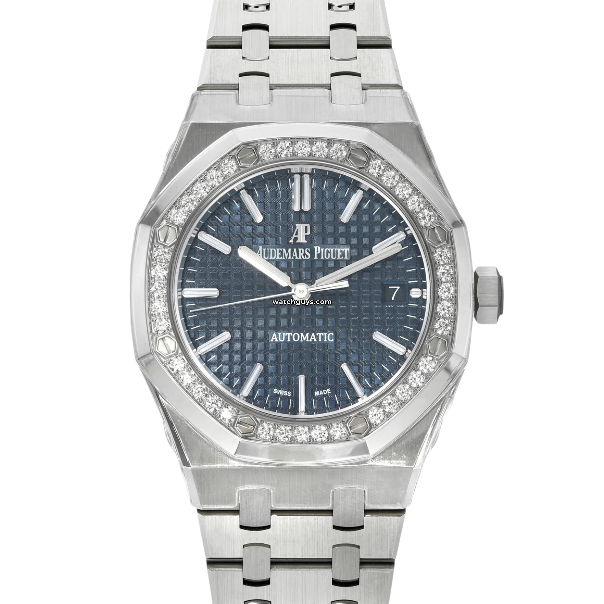 Audemars Piguet Royal Oak 15451ST Blue Diamond Watch - Luxury Stainless Steel Timepiece for Men | Perfect for Business Meetings & Special Occasions
