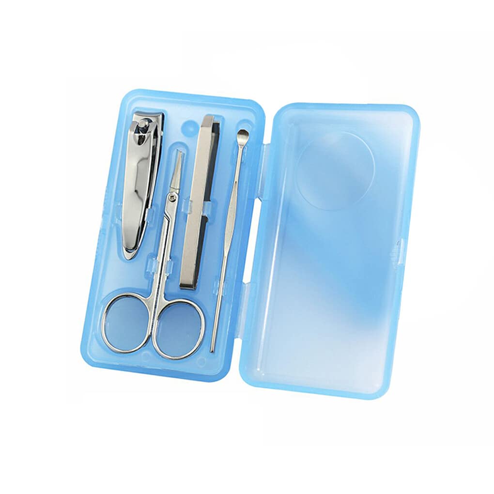 BOKIOESDE 4-in-1 Manicure & Grooming Kit - Eyebrow Tweezers, Earpick, Nail Clippers & Cuticle Care Tools for Men & Women | Perfect for Travel, Home & Salon Use