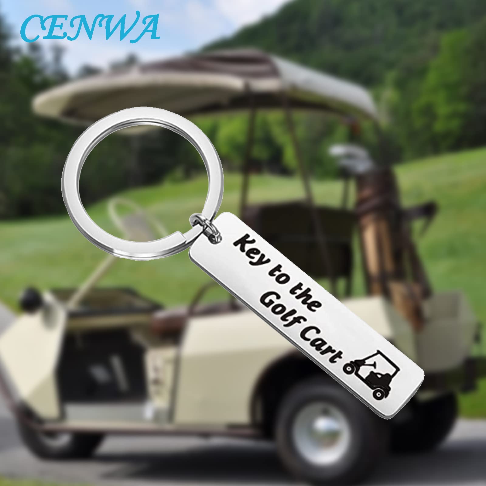 Premium Golf Cart Keychain - Personalized Golfer Gift with Key Holder - Perfect for Golf Enthusiasts & Tournament Prizes - Ideal for Golf Bags, Keys & Clubhouse Decor