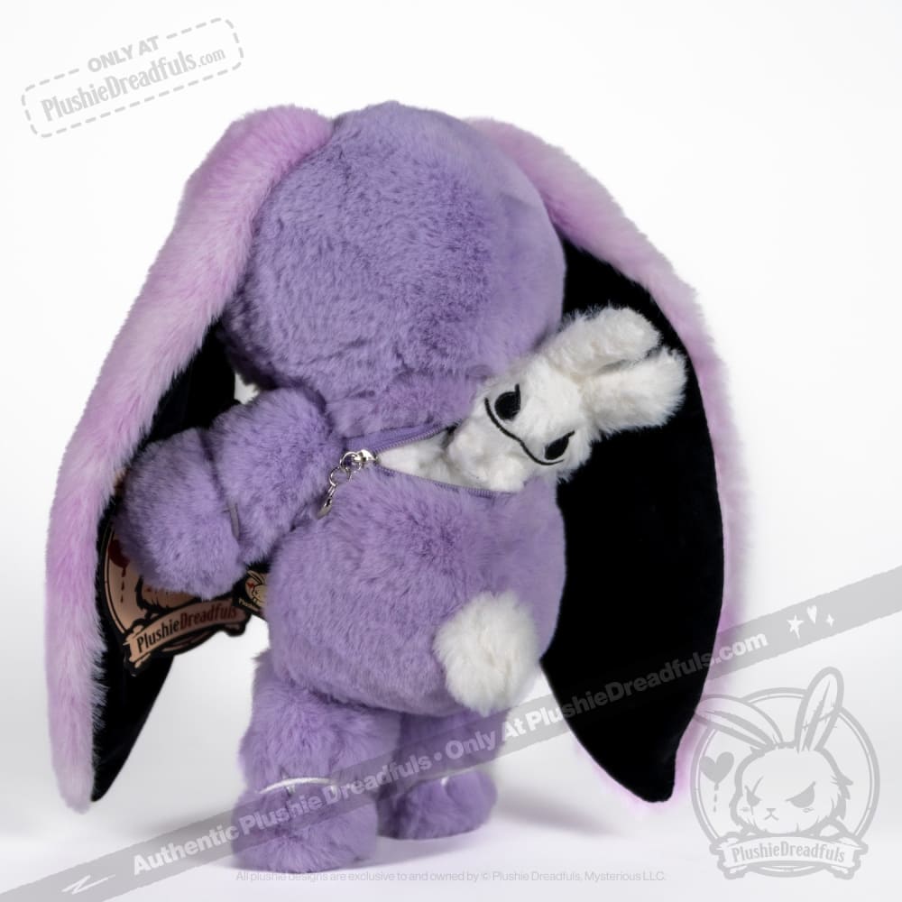 Plushie Dreadfuls Anxiety Rabbit Stuffed Animal - Purple Limited Edition Plush Toy for Stress Relief & Comfort | Perfect for Anxiety Support, Therapy, and Cuddling