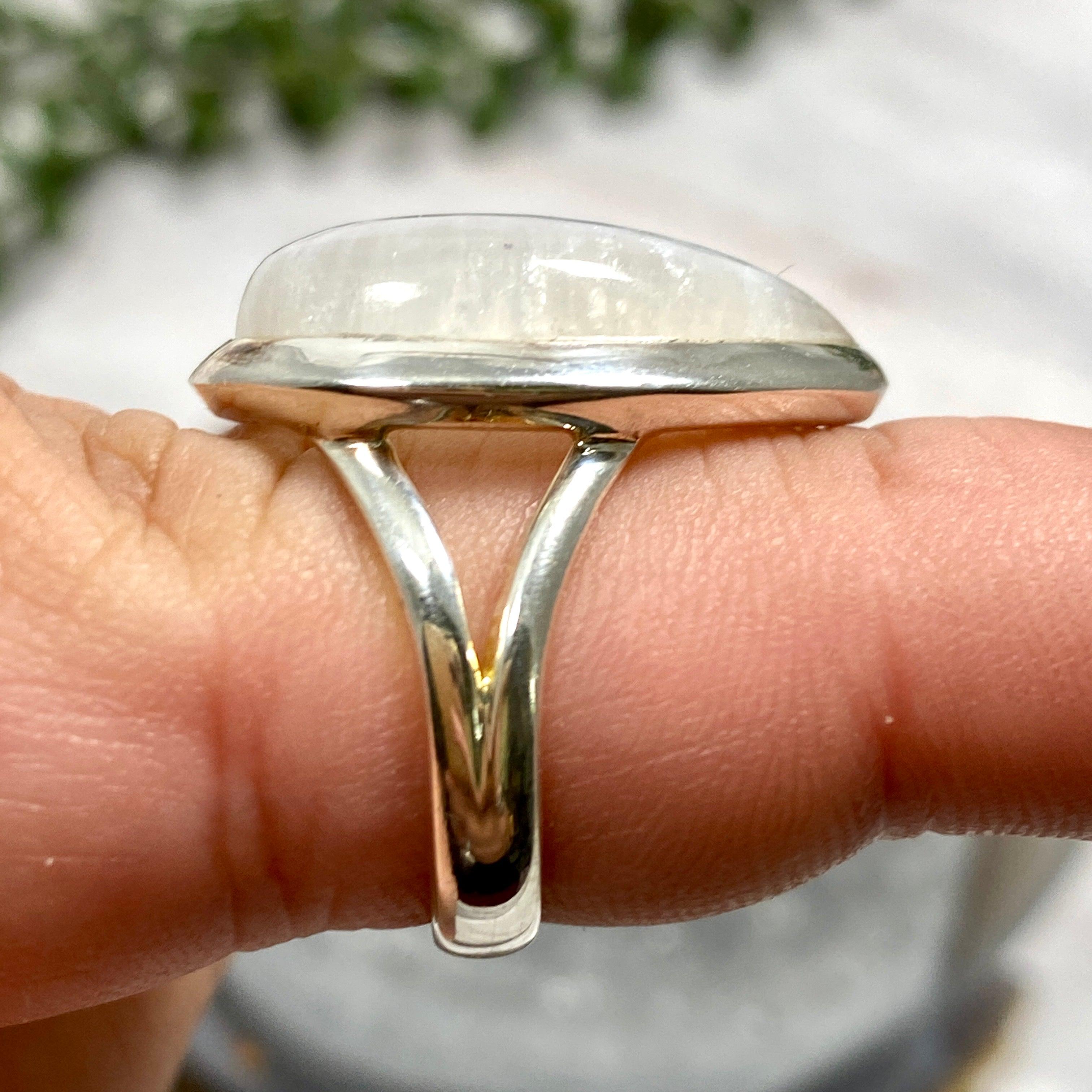 Moonstone Teardrop Ring - Size 7 - KRGJ2201 - Elegant Jewelry for Women, Perfect for Weddings, Parties & Special Occasions