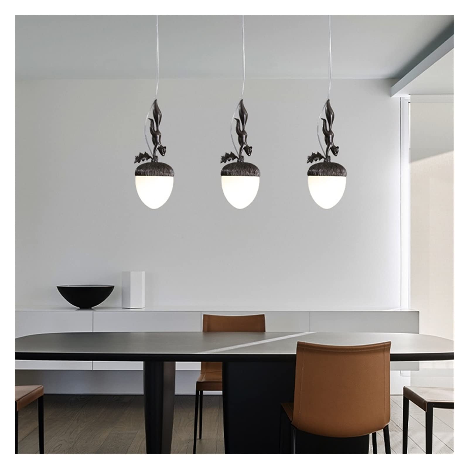 Crystal Chandelier Pendant Ceiling Lamp - Modern Pinecone Squirrel Design for Bedroom, Restaurant & Pub Lighting | Elegant Home Decor & Table Lamp for Bedside, Dining & Living Room