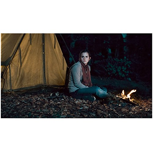 Emma Watson as Hermione Granger Sitting by Campfire - 8x10 Inch Harry Potter Movie Photo - Perfect for Home Decor, Fan Collections, and Gift Giving
