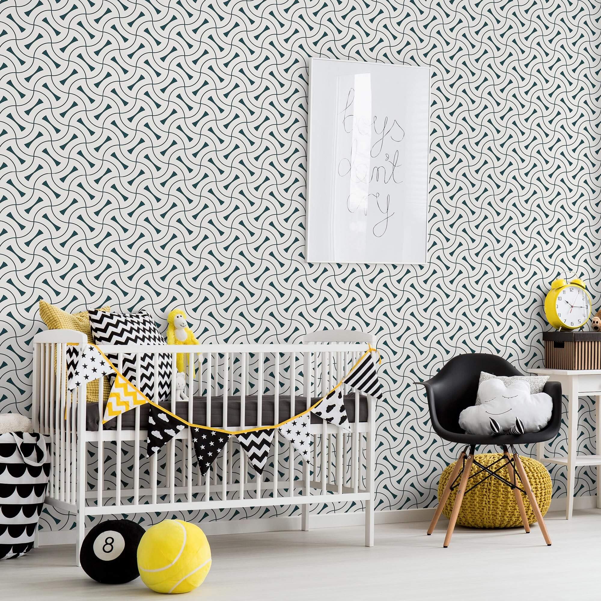 Charcoal Geometric Peel and Stick Removable Wallpaper - Self-Adhesive Wall Decor for Bedroom, Living Room & Office - Easy Installation & Damage-Free Removal