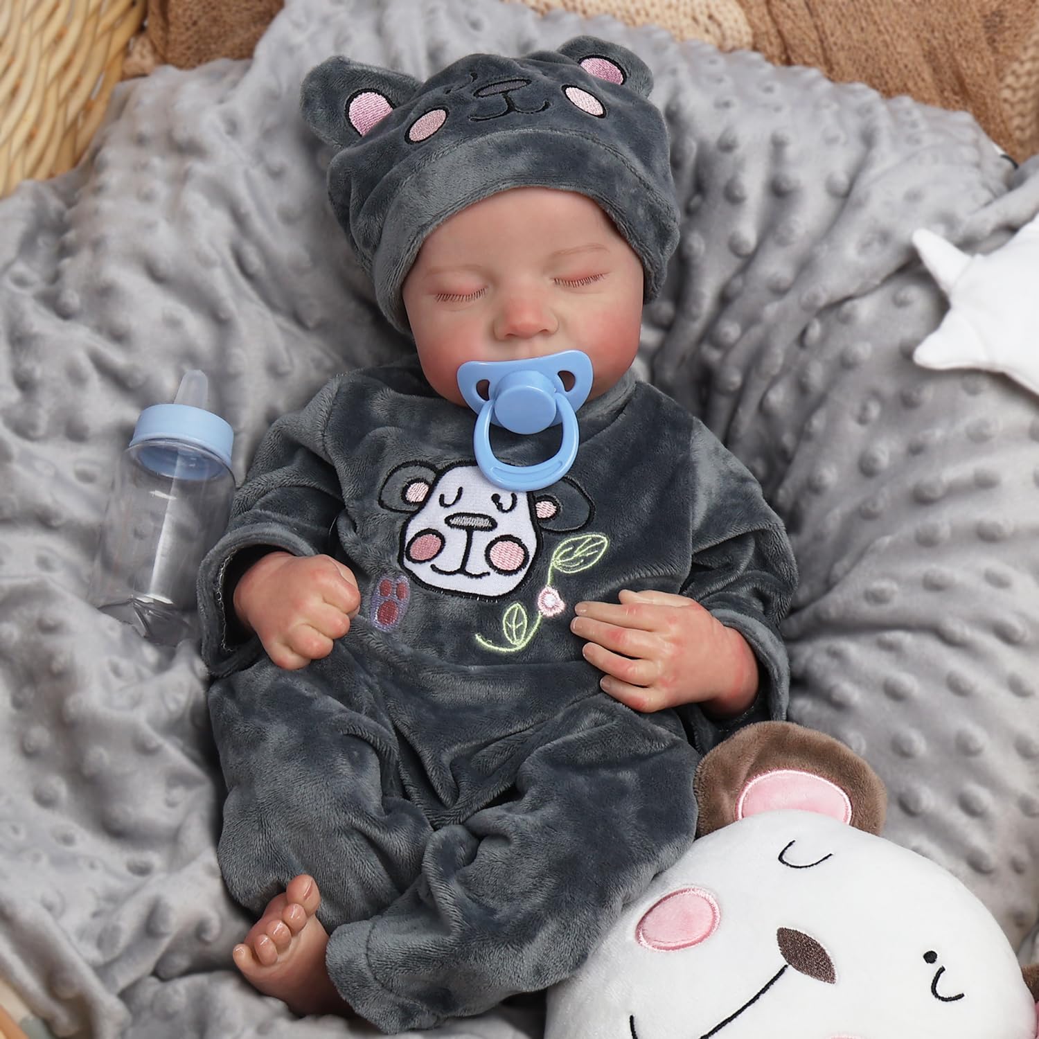 18 Inch Realistic Reborn Baby Doll - Lifelike Full Vinyl Body for Kids Age 3+ | Perfect for Role Play, Gift Giving & Collecting (Levi.B)