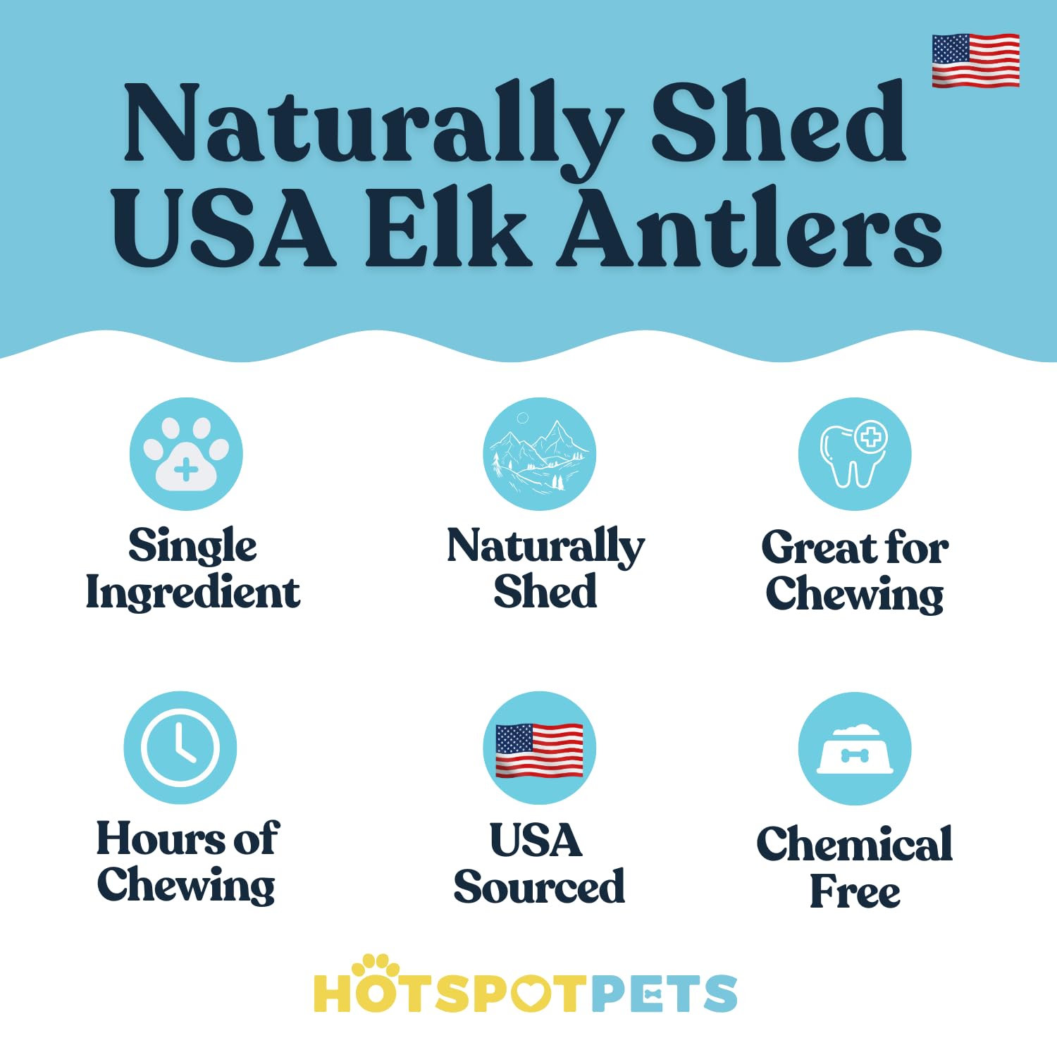 Premium Split Elk Antlers for Dogs - 7 Inch Large Dog Chews (2 Pack) | Naturally Shed Antler Bone for Aggressive Chewers | Made in USA | Promotes Dental Health | Great for Teething, Training & Long-Lasting Chewing Fun