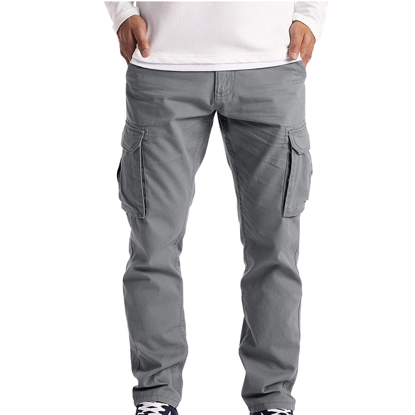 Men's Work Wear Combat Cargo Pants with 6 Pockets - Durable Safety Trousers for Construction, Hiking & Outdoor Activities