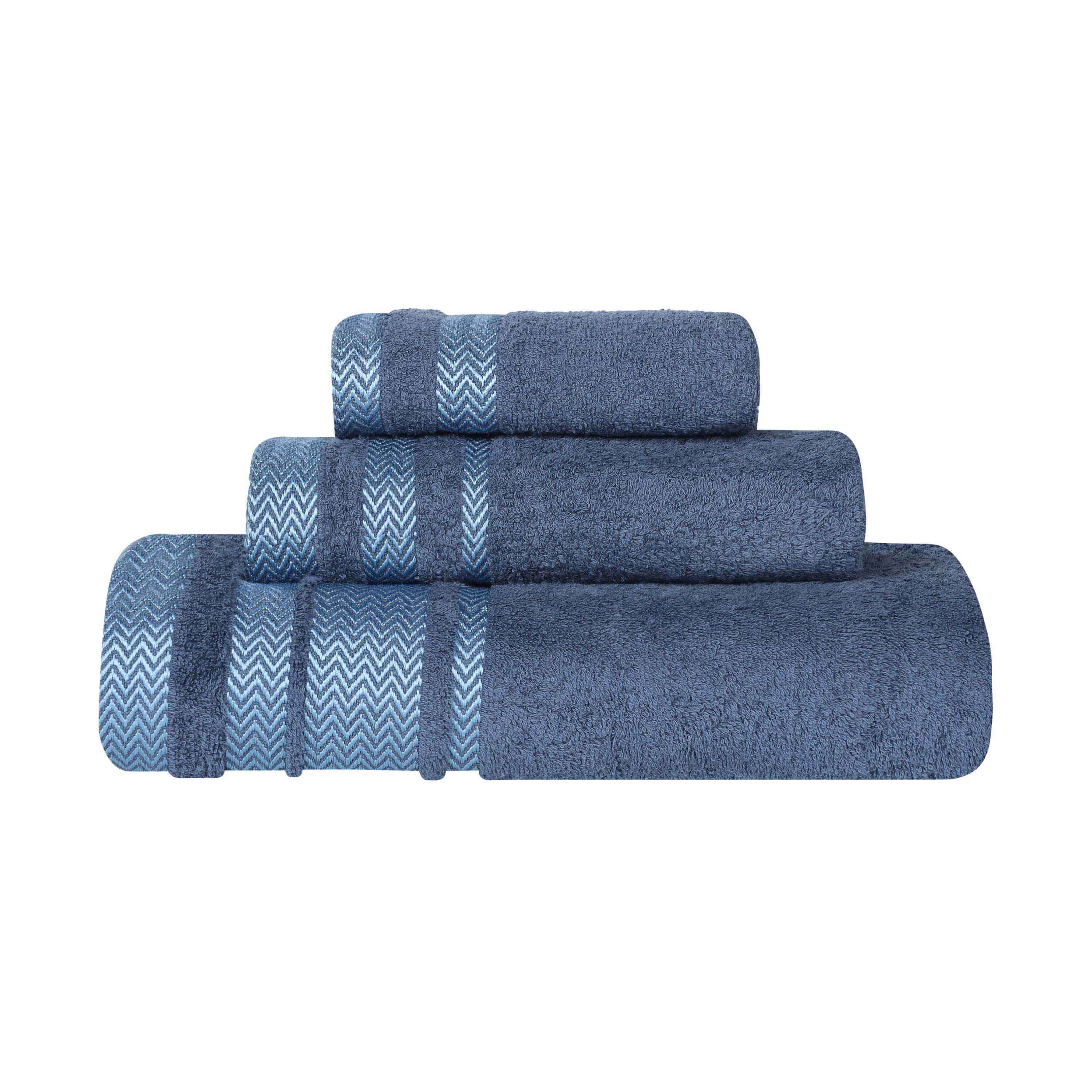 Premium Hays Cotton Medium Weight 3-Piece Bath Towel Set - Soft & Absorbent for Spa, Gym, and Home Use