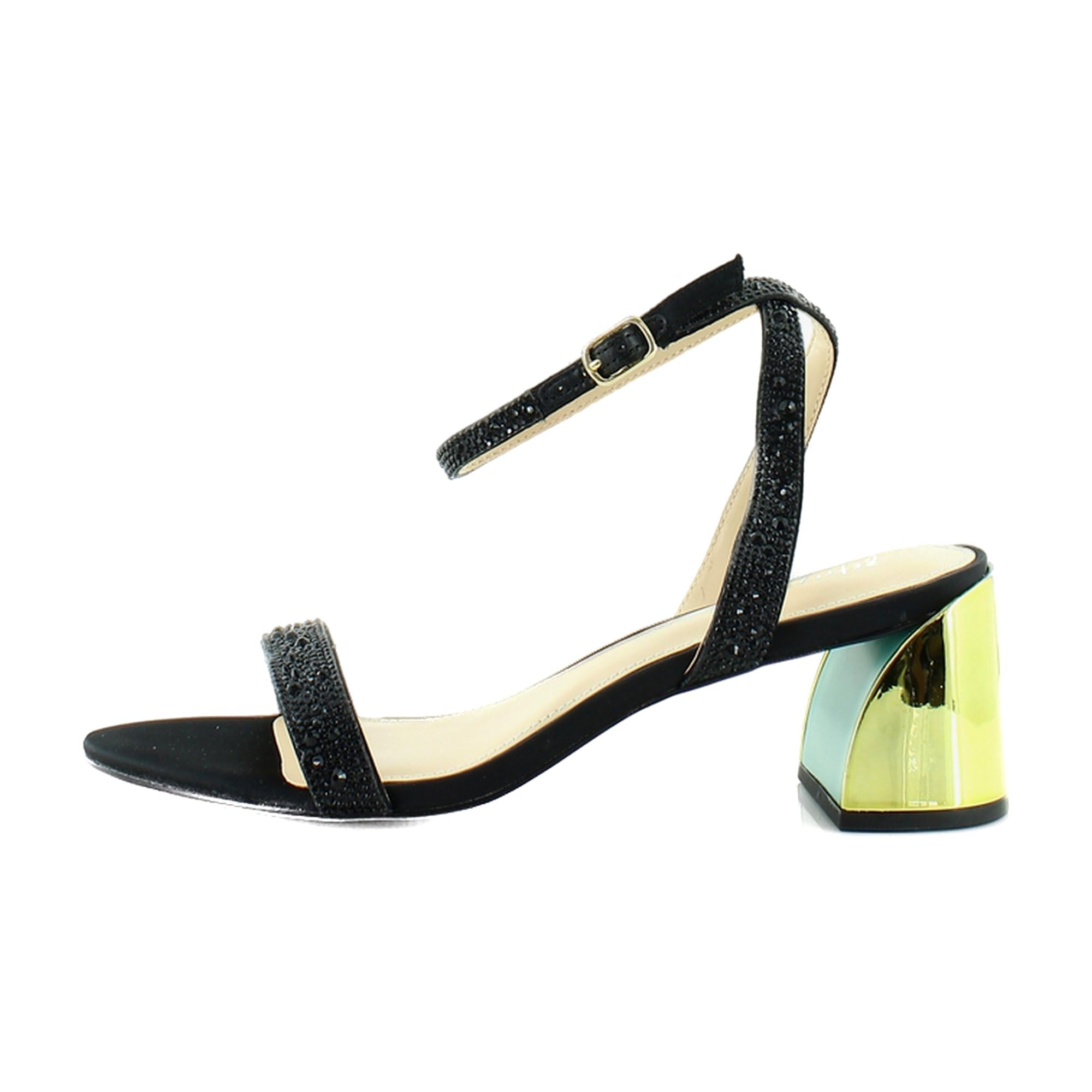 Betsey Johnson Women's Jean Heeled Sandals - Stylish Denim Wedge Sandals for Women | Perfect for Summer Outfits, Beach Vacations & Casual Dates