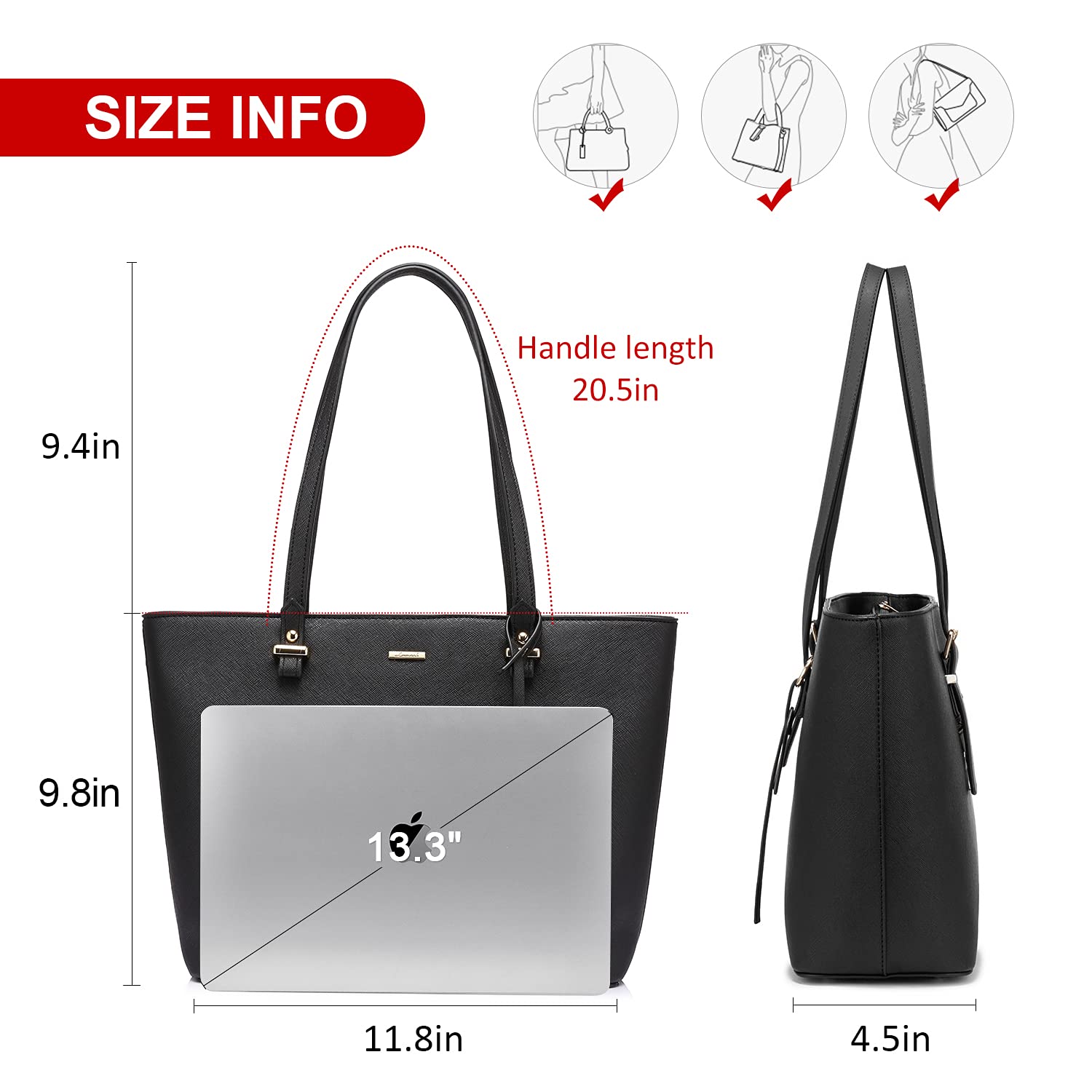 LOVEVOOK Women's Fashion Tote Shoulder Bag - Stylish Top Handle Satchel Purse for Work, Travel & Everyday Use