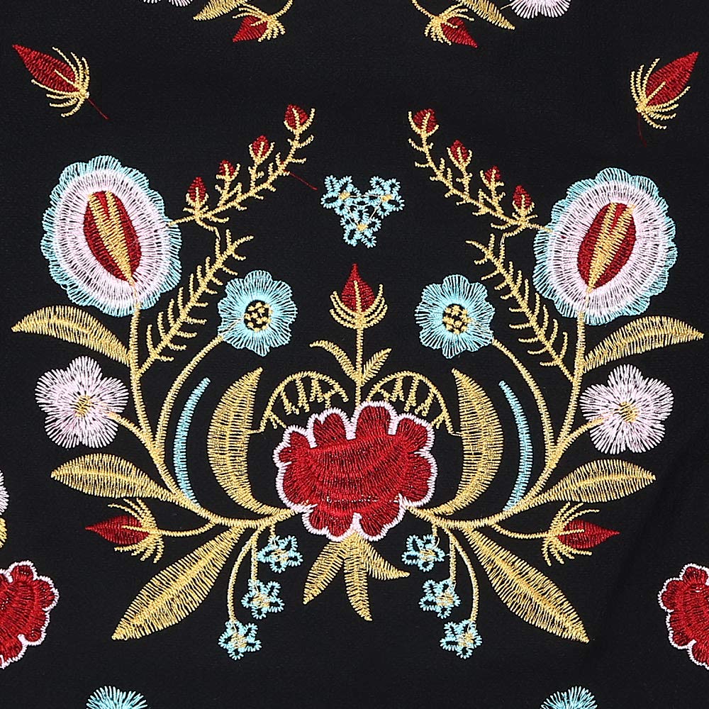 Mexican Embroidered Shirt for Women - Boho Floral Western Top for Festivals & Vacations