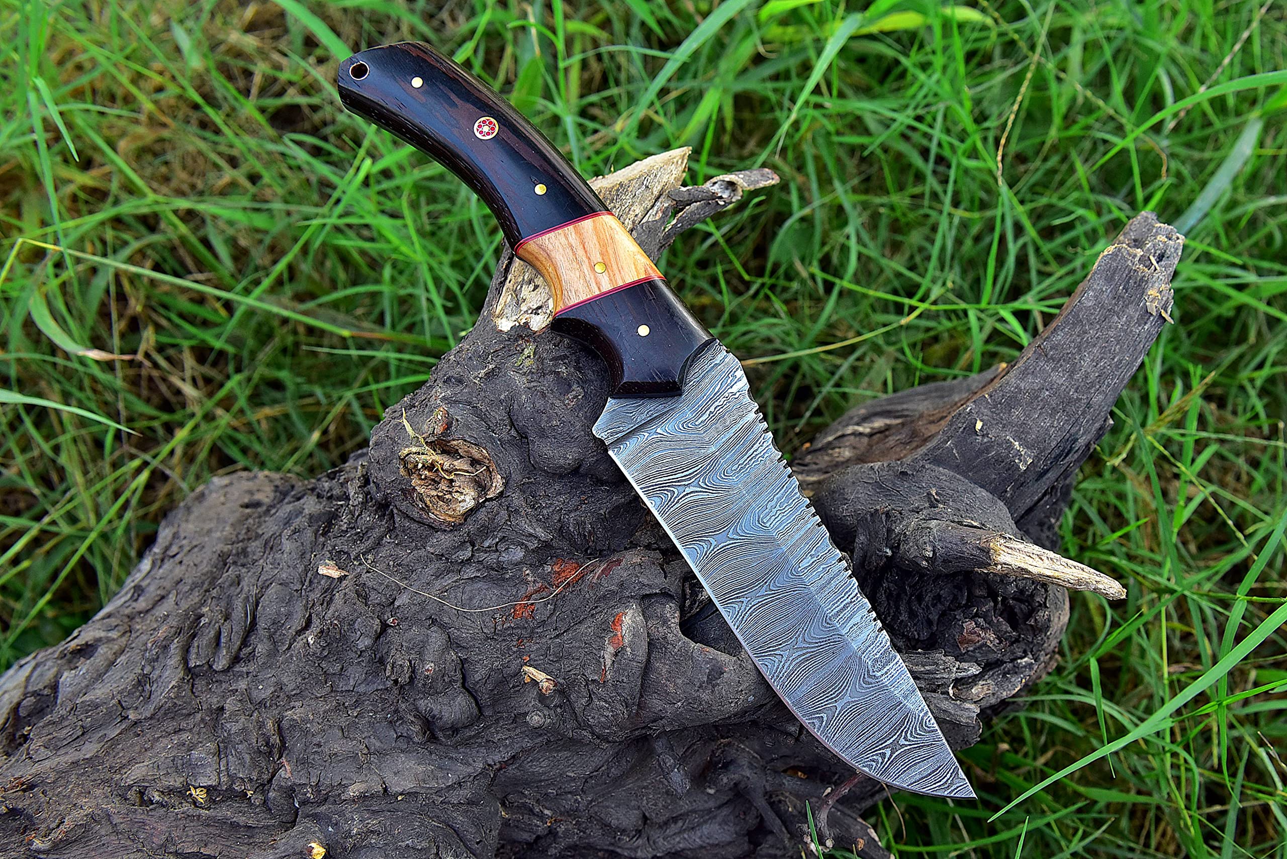 Premium Damascus Steel Hunting Knife - 10