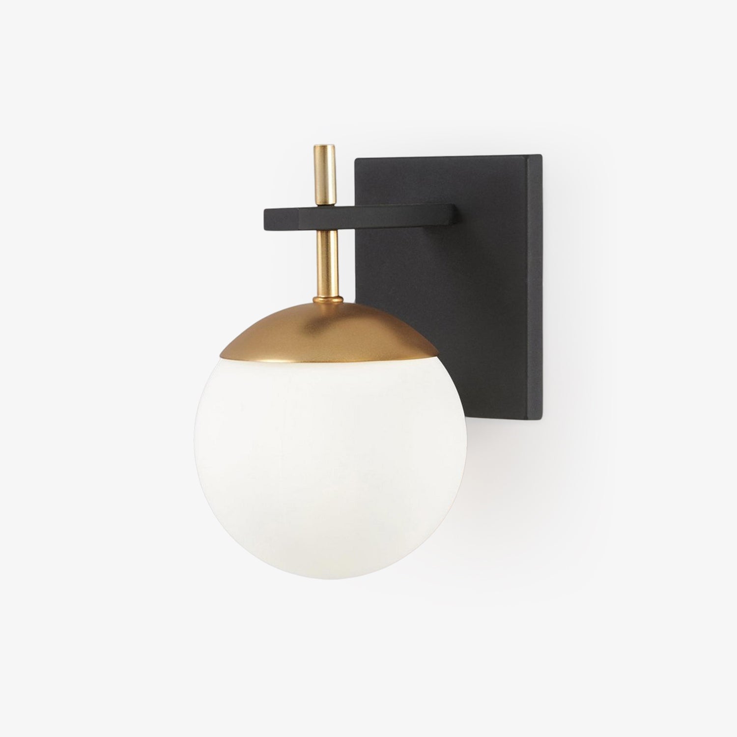 Harmony Globe Wall Sconce Light Fixture - Modern Glass Globe Wall Lamp for Bedroom, Living Room & Hallway Decor
