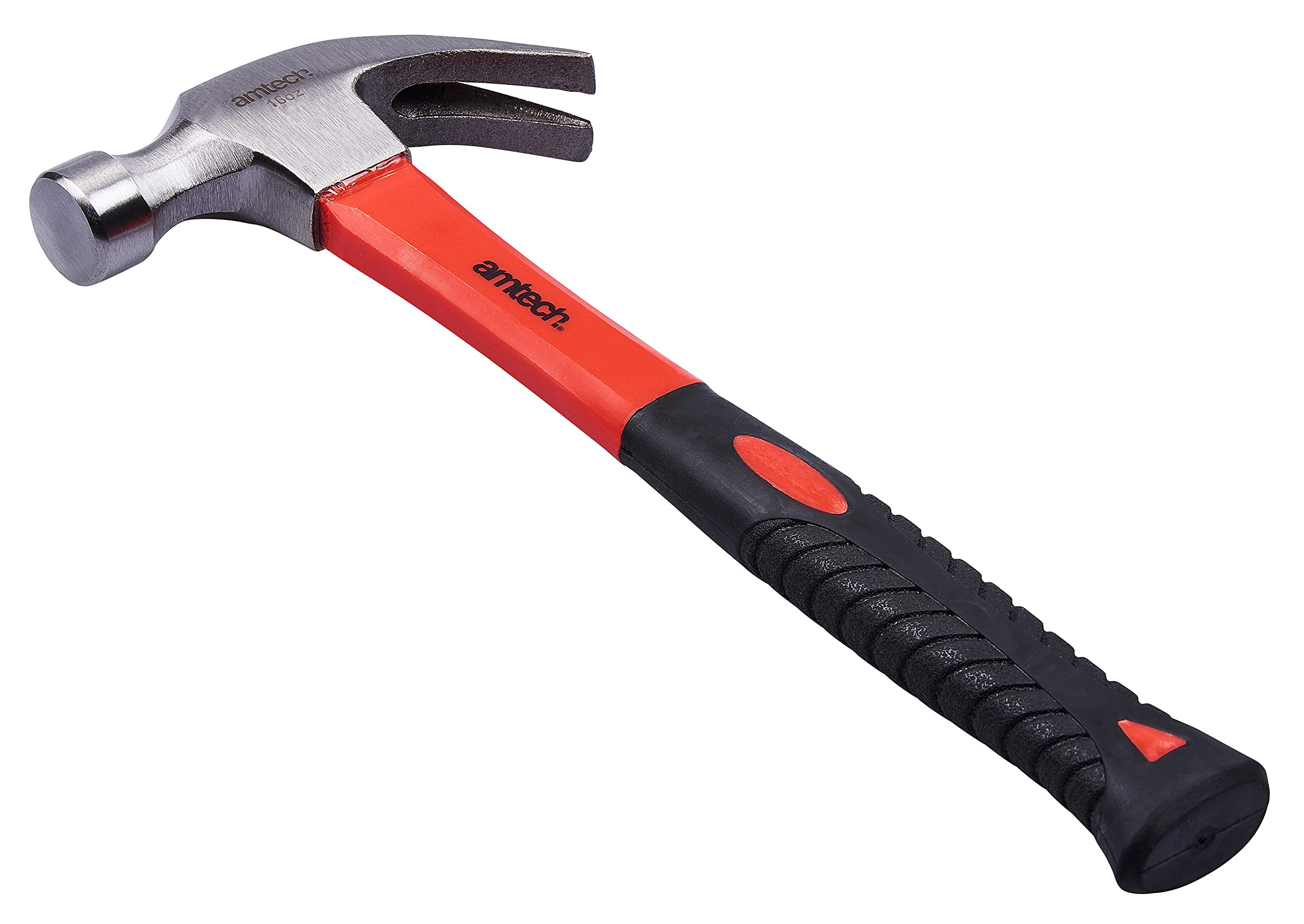 16 oz Fiberglass Claw Hammer - Lightweight & Durable Construction Tool for Home Improvement, Woodworking, and DIY Projects - Perfect for Nailing, Demolition, and Framing Work