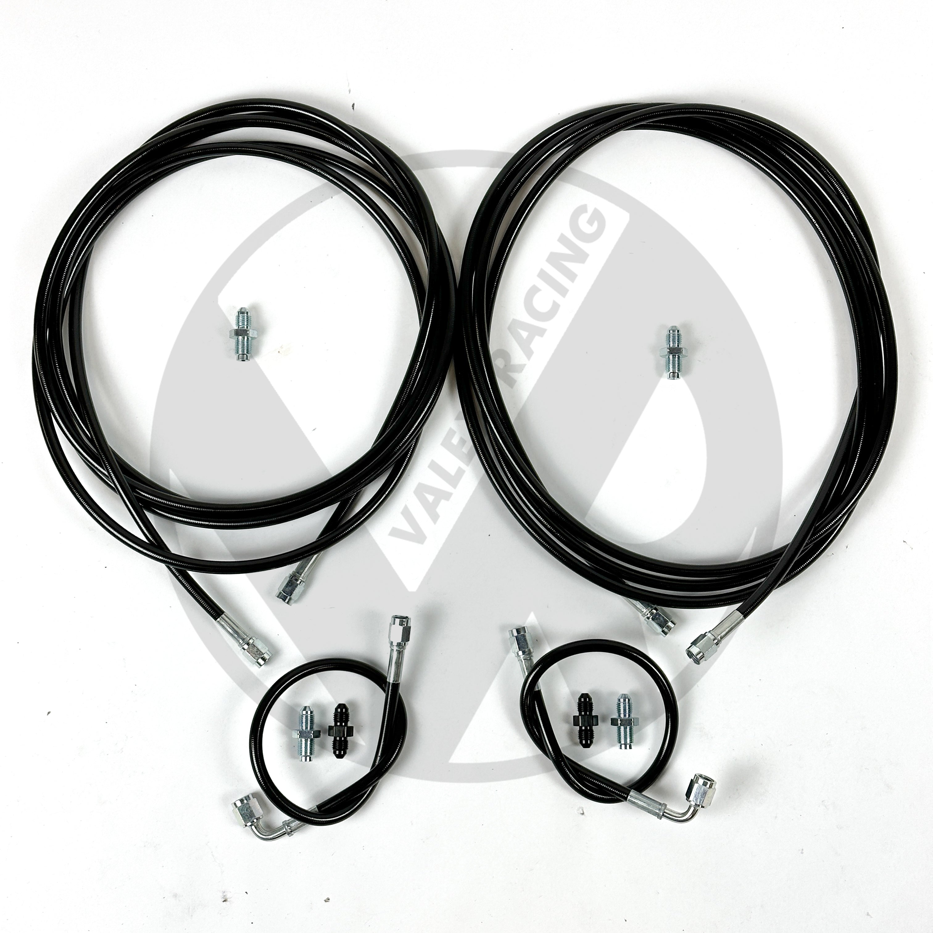 96-00 Honda Civic Rear Brake Line Kit - Black Stainless Steel Replacement for Drum Brakes | Perfect for DIY Car Repair & Maintenance
