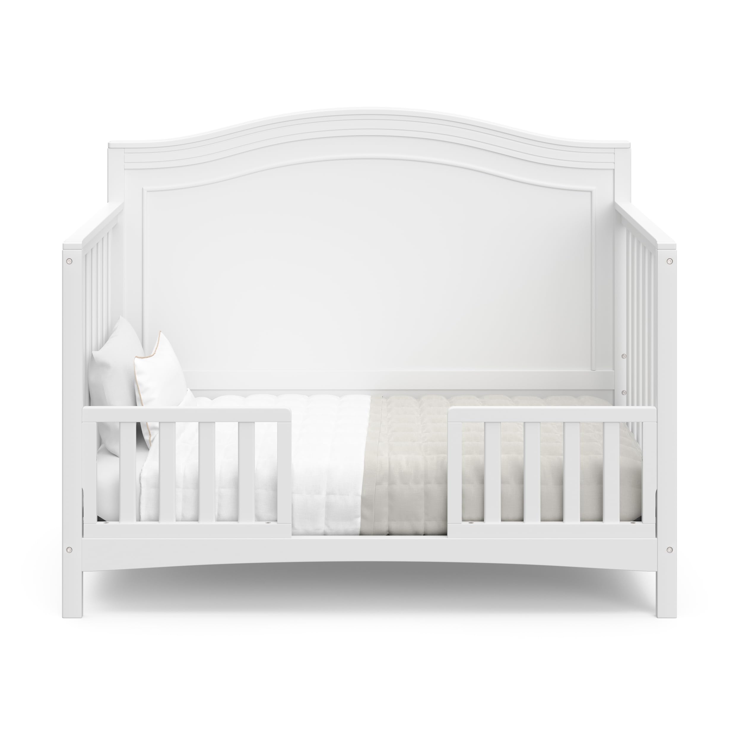 Graco Paris Convertible Crib & Mattress Set - GREENGUARD Gold Certified Baby Crib with Included Mattress, White Nursery Essentials for Newborns & Toddlers | Perfect for Modern Nursery, Daycare or Guest Room Setup