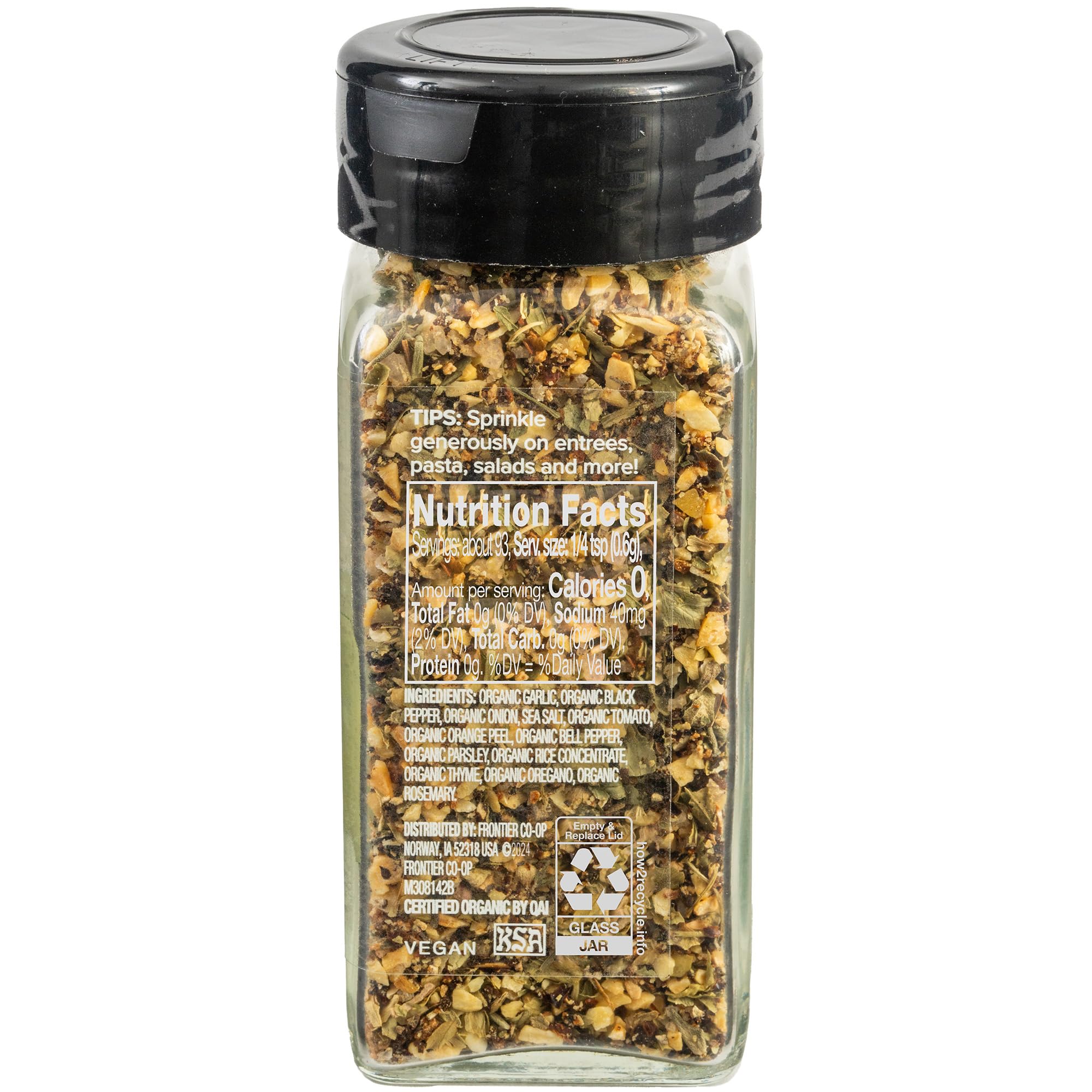 Simply Organic Garlic & Herb Seasoning Blend - Certified Organic, Non-GMO, 2 oz | Perfect for Roasted Vegetables, Grilled Meats & Homemade Dressings