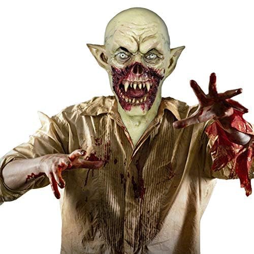 MOLEZU Vampire Mask for Adults - Scary Horror Zombie Demon Monster Mask for Halloween Costume Party | Perfect for Trick or Treat, Cosplay & Horror Theme Events