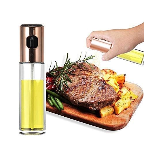 Premium Glass Oil Spray Bottle for Cooking - 100ml Food Grade Oil Dispenser for Dosa, Salad, BBQ & Baking | Vinegar Spray Bottle with ABS Cap (Multicolor) | Perfect for Kitchen, Restaurants & Healthy Meal Prep