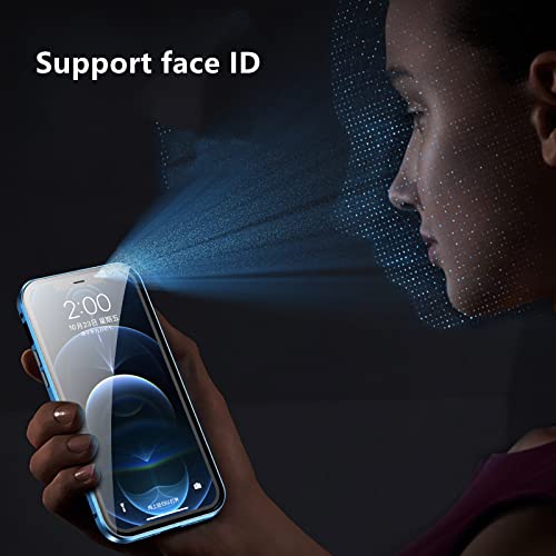 Jonwelsy Magnetic Case for iPhone 13 (6.1 inch) - 360° Full Body Protection with Magsafe Compatibility, Metal Bumper + Tempered Glass + PC Back Cover (Silver, 2021 Model) | Perfect for Work, Travel & Everyday Use