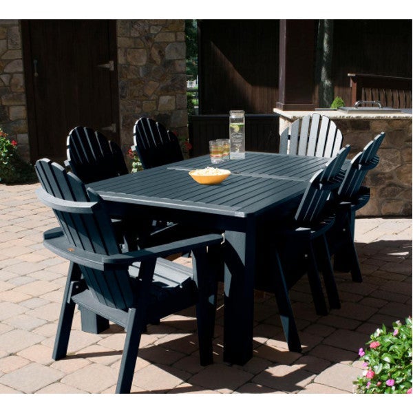 Hamilton Adirondack 7-Piece Rectangular Outdoor Dining Set - Patio Furniture for Backyard, Garden & Poolside Dining
