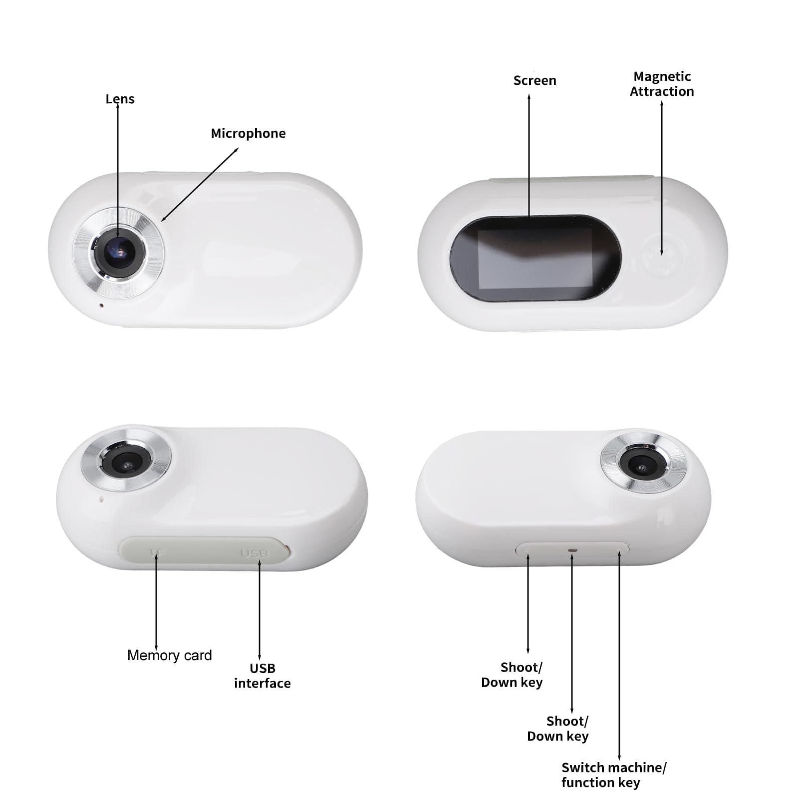 HD Cat Collar Camera 1080P 170° with LCD - Pet Action Cam for Indoor/Outdoor Adventures