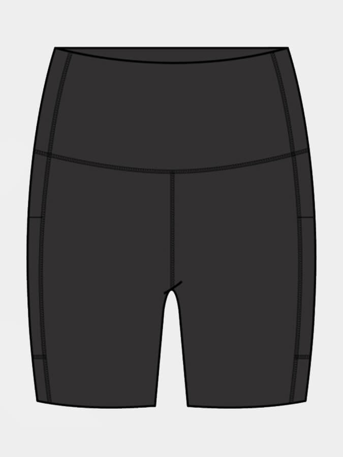Tavi Stash & Dash Women's High Waist Biker Shorts - 6 Pack Black Workout Shorts for Cycling, Yoga, Running & Gym - Plus Size Athletic Shorts with Pockets