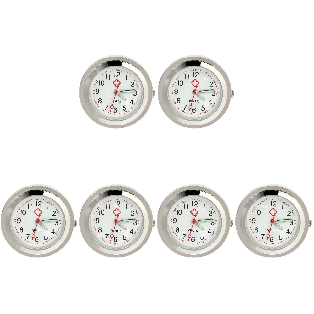 6-Piece Nurse Fob Watch Replacement Set - Quartz Pocket Watch Dials & DIY Watch Parts for Hanging Watches | Perfect for Medical Professionals, Collectors & Watch Repair Enthusiasts