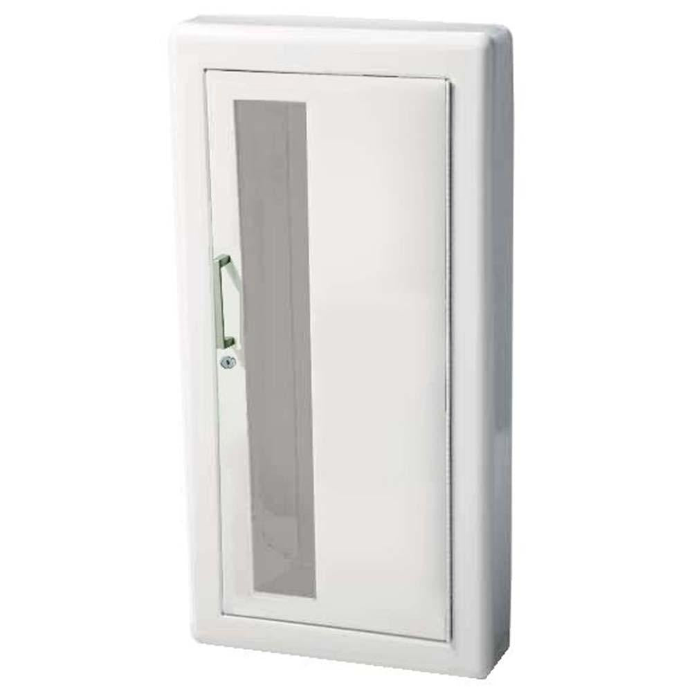 JL Industries 1818W10FX2 Ambassador Fire Extinguisher Cabinet - Vertical Duo Panel with Pull Handle & SAF T LOK Fire Rated - Perfect for Commercial Buildings, Warehouses, and Office Safety Compliance