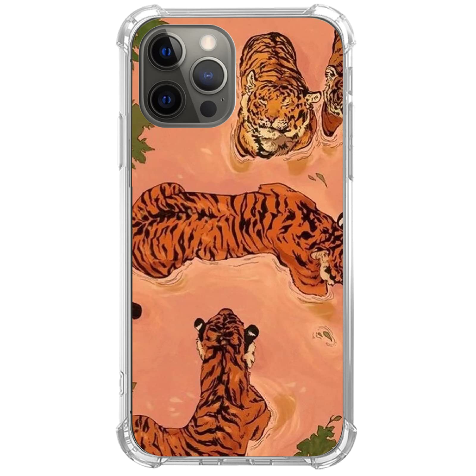 Cool Tiger Case for iPhone 11 Pro Max - Wild Tiger Swimming Design Soft TPU Bumper Cover for Teens, Men & Women | Trendy Protective Phone Case for Daily Use, Travel & Outdoor Activities