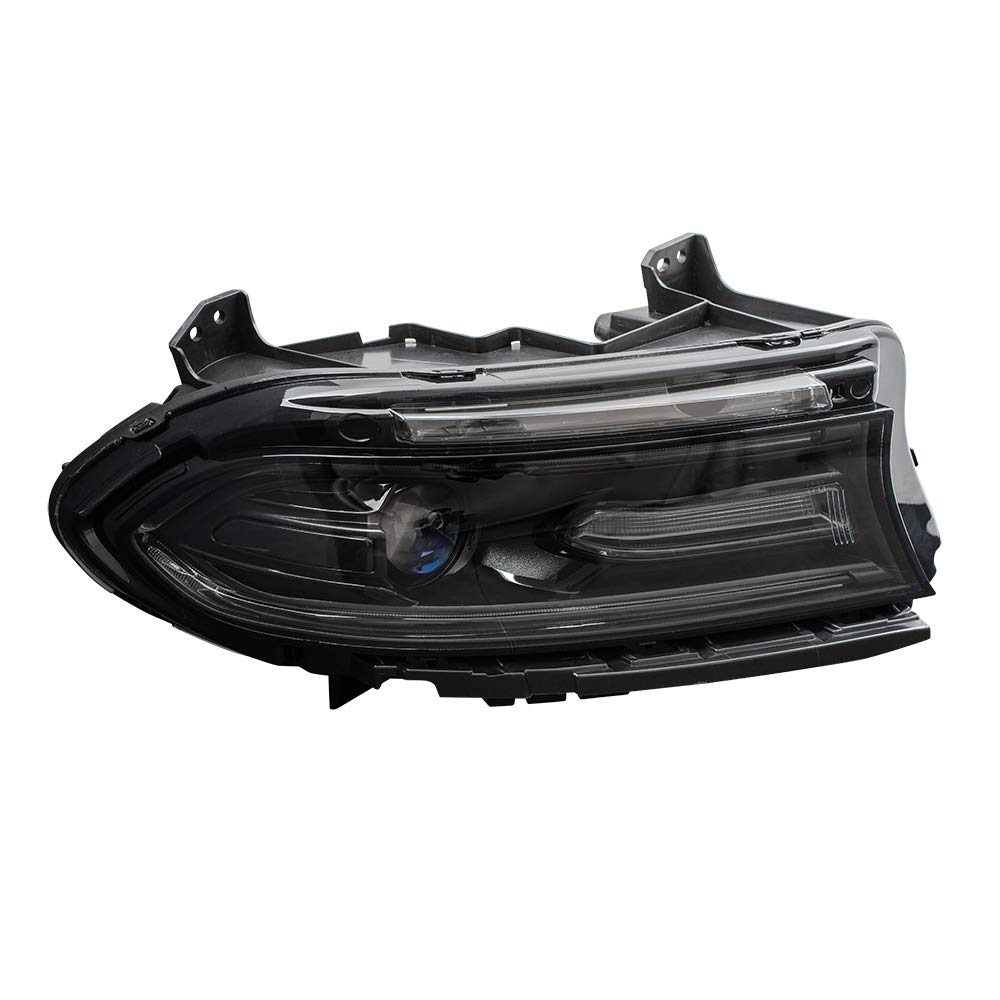 Brock Replacement Passenger Side Halogen Headlight Compatible with 2015 Dodge Charger - Upgrade Your Night Driving Safety & Style