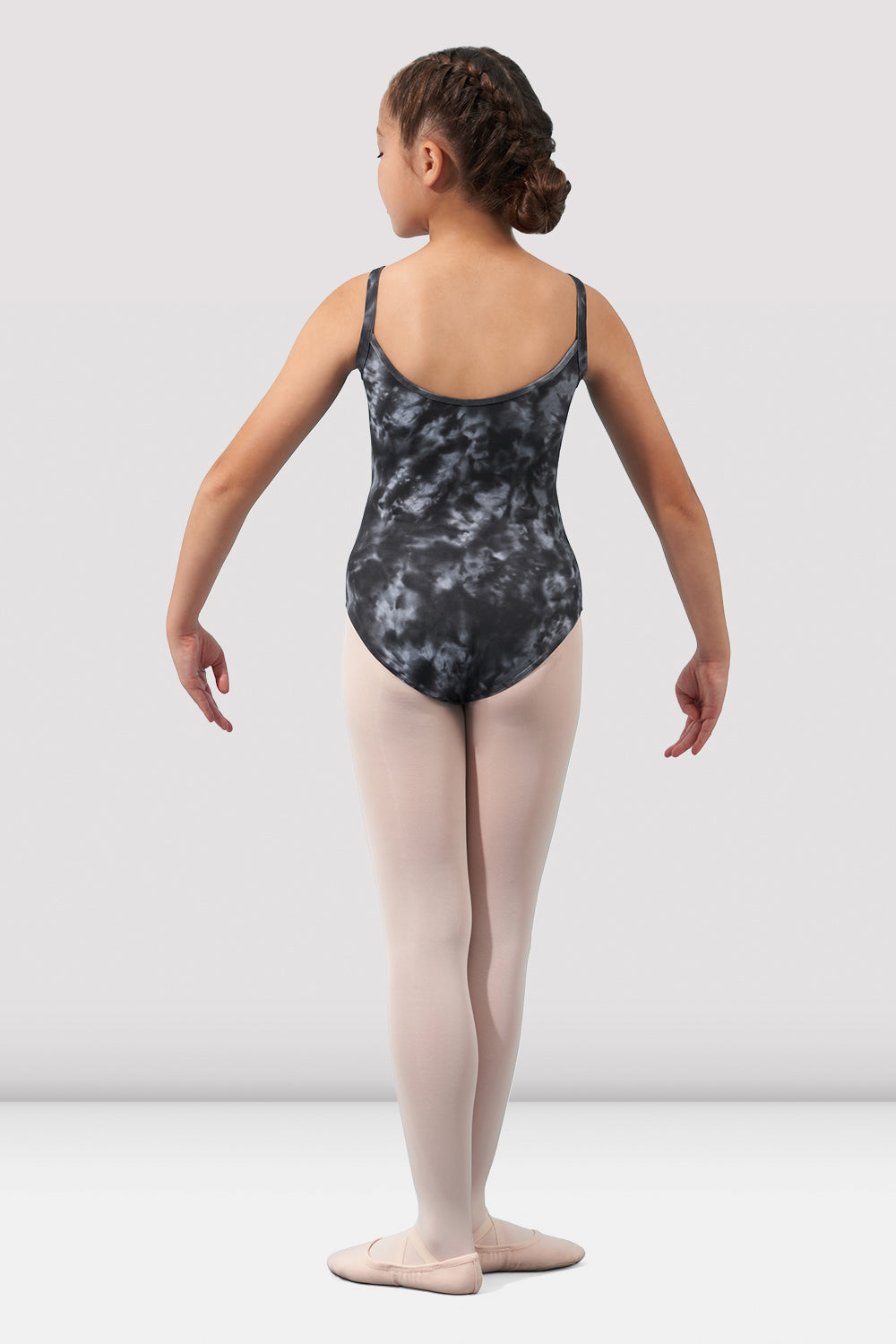 Girls Ballet Leotard - Mirella Watercolor Scoop Neck Dancewear for Ballet Class & Performance | Comfortable Stretch Fabric for Young Dancers