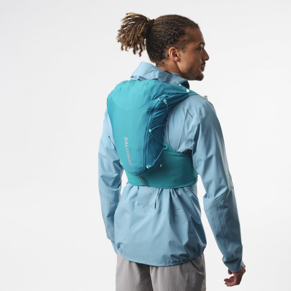 Salomon Advanced Skin Running Backpack - Lightweight Hydration Pack for Trail Running & Hiking - Peacock Blue (Set of 12) - Perfect for Outdoor Adventures & Fitness Training