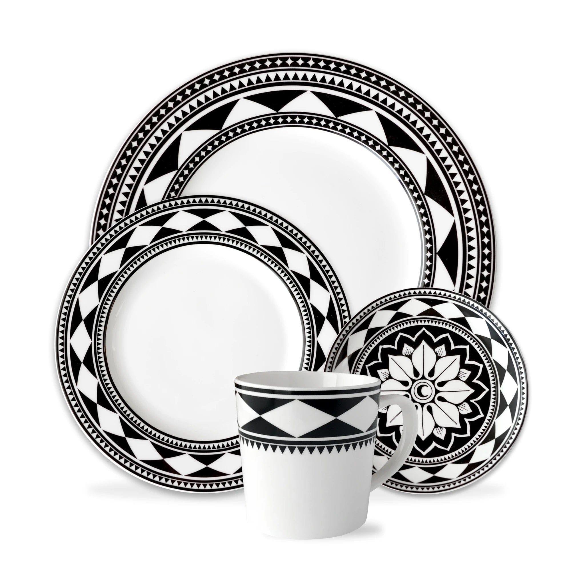 Premium White Diamond Bone China Dinnerware Set - Elegant Porcelain Tableware for Fine Dining, Weddings & Special Occasions