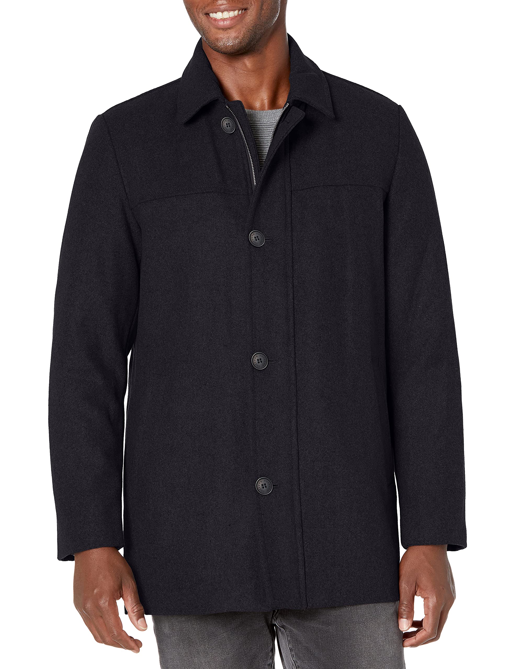 Dockers Men's Weston Wool Blend Coat with Scarf - Classic Winter Overcoat for Business & Casual Wear (Regular & Big & Tall Sizes) | Perfect for Office, Travel & Formal Events