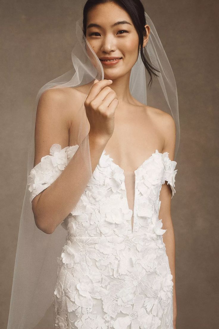 Jenny Yoo Josephine Wedding Gown - Elegant A-Line Bridal Dress with Lace Appliques for Bride, Perfect for Beach, Garden & Church Ceremonies