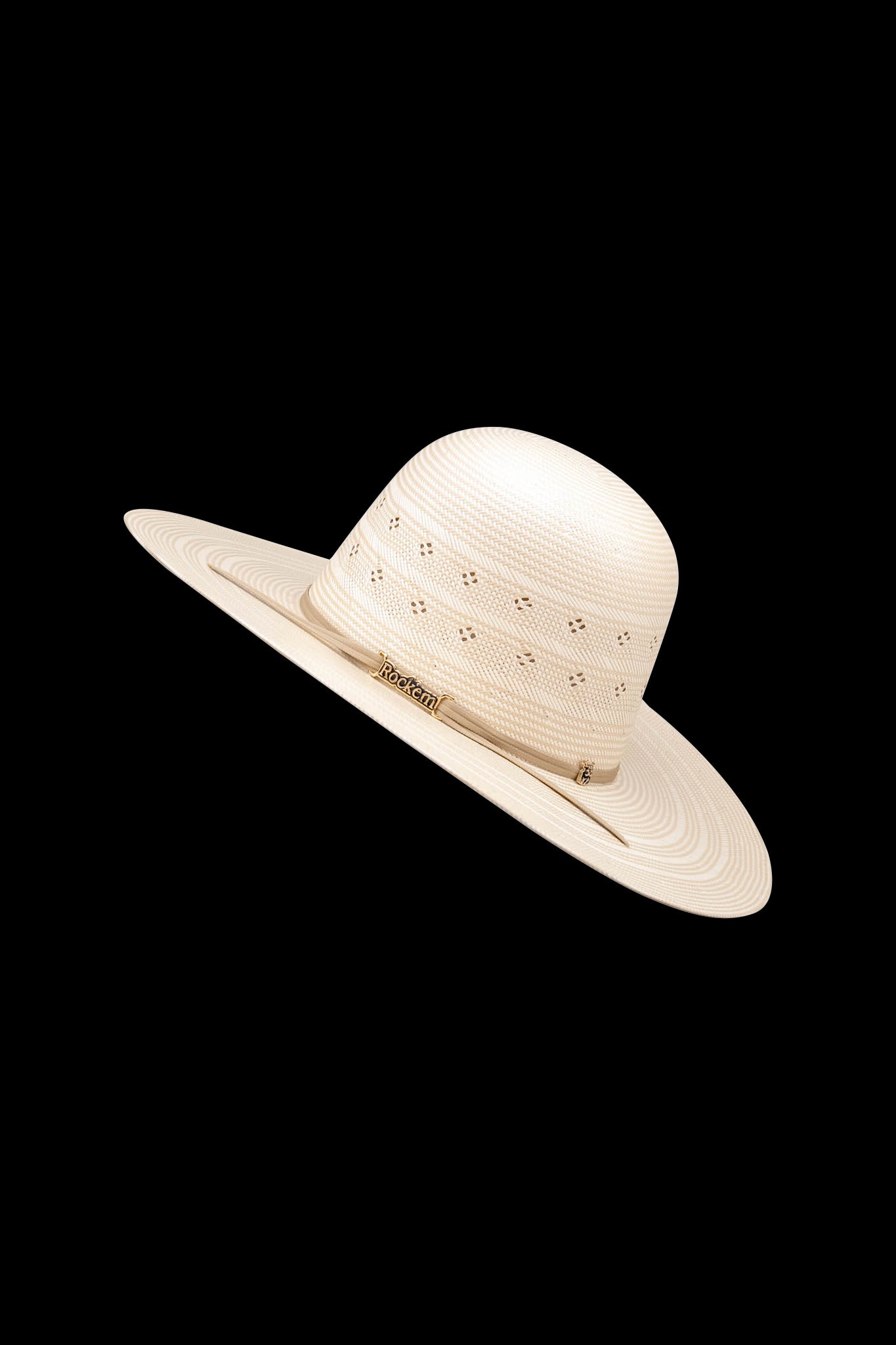 Rock'em 100X Outlaw Open Crown Straw Cowboy Hat for Men - Western Style Sun Protection for Outdoor Ranchers, Farmers & Country Music Fans