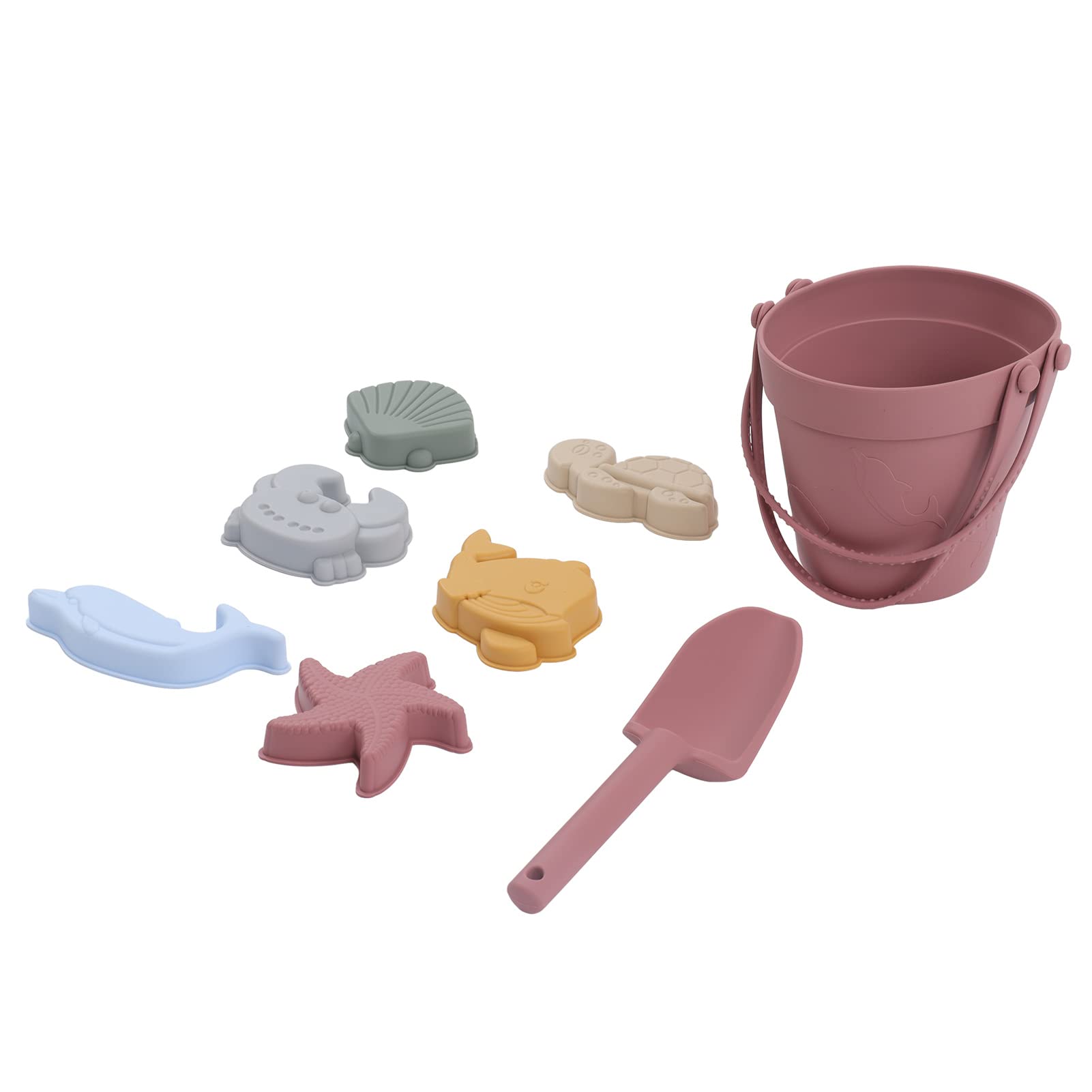 **AMONIDA Premium Silicone Beach Toys Set for Kids - Durable, BPA-Free Sand Toys with Bucket & Shovel - Perfect for Beach, Pool, Sandbox & Outdoor Play**