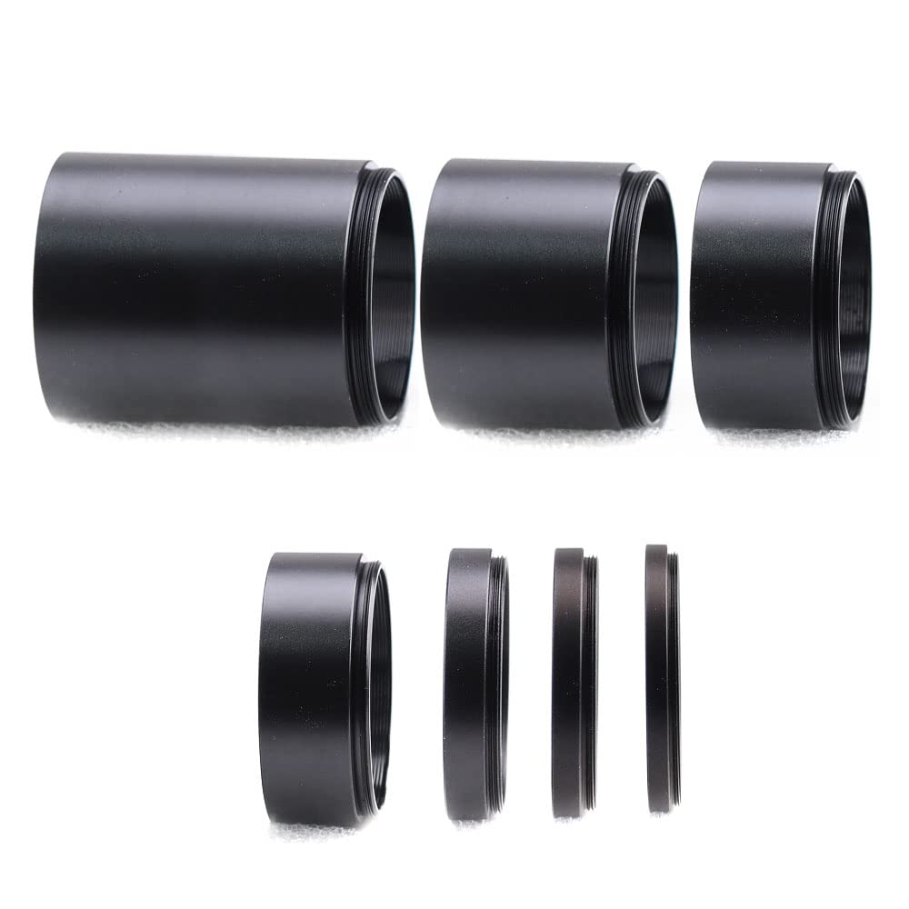 Starboosa Telescope T2-Extension Tube Kit for SLR Cameras & Eyepieces - 7 Sizes (3mm,5mm,7mm,15mm,20mm,30mm,55mm) - M42x0.75 Thread Both Sides - Enhanced Compatibility for Astrophotography & Macro Photography