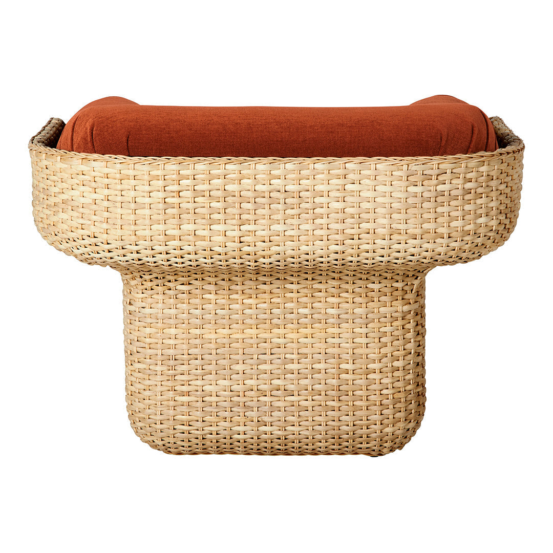 Premium Wicker Basket Lounge Chair for Patio, Outdoor & Garden - Comfortable Rattan Hanging Egg Chair with Cushion - Perfect for Relaxing, Reading & Sunbathing