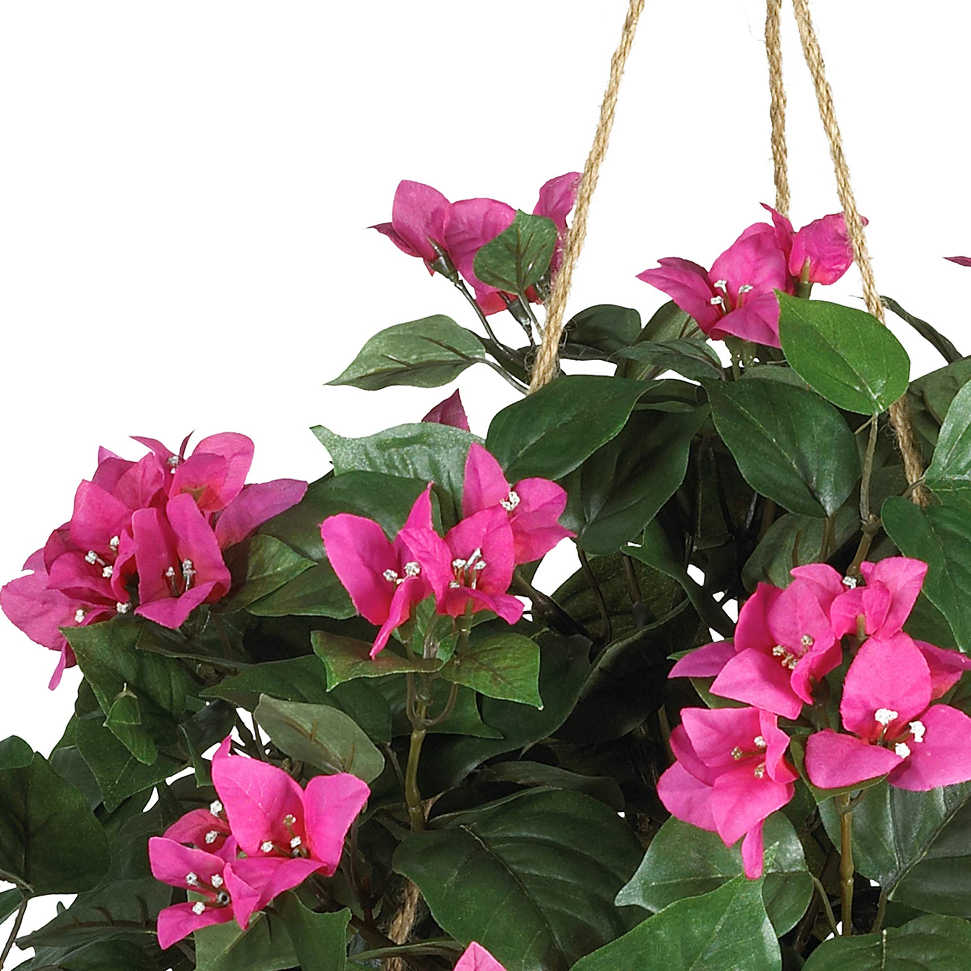 Nearly Natural Bougainvillea & Morning Glory Silk Hanging Basket Plants - Artificial Flowers for Home Decor, Porch, Patio, and Indoor Greenery