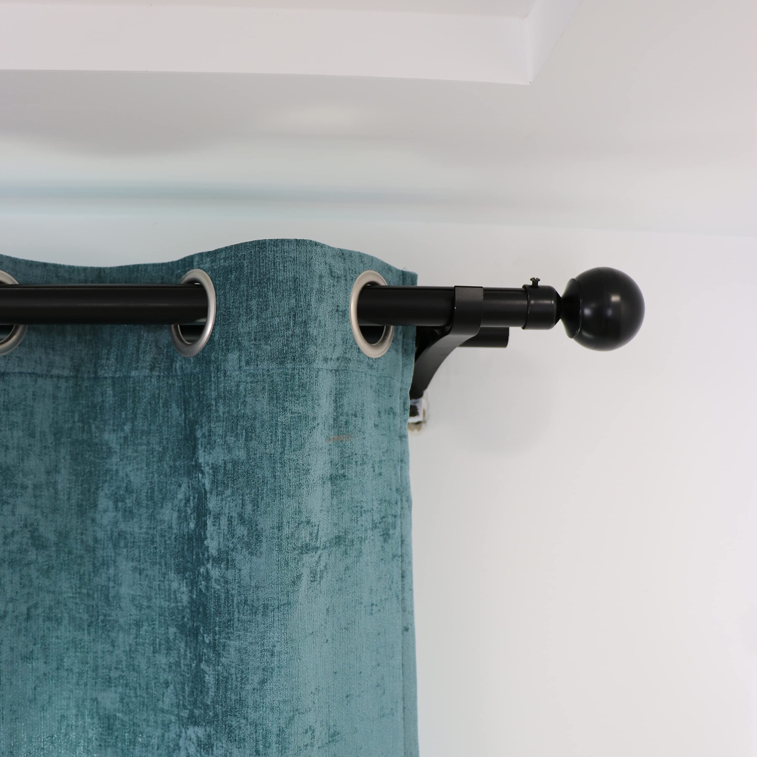 SLOW SOUL Set of 2 Panels Blackout Curtains - 80% Light Blocking Embroidered Floral Chenille Fabric with Grommet Top, 49x96 Inches, Dark Cyan for Living Room, Bedroom & Dining Room | Elegant Window Treatment for Home Decor & Light Control
