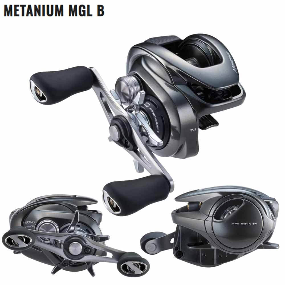 Shimano Metanium MGL B Baitcasting Reel - High Performance Fishing Reel for Bass, Saltwater & Freshwater Fishing - Perfect for Casting, Jigging & Trolling