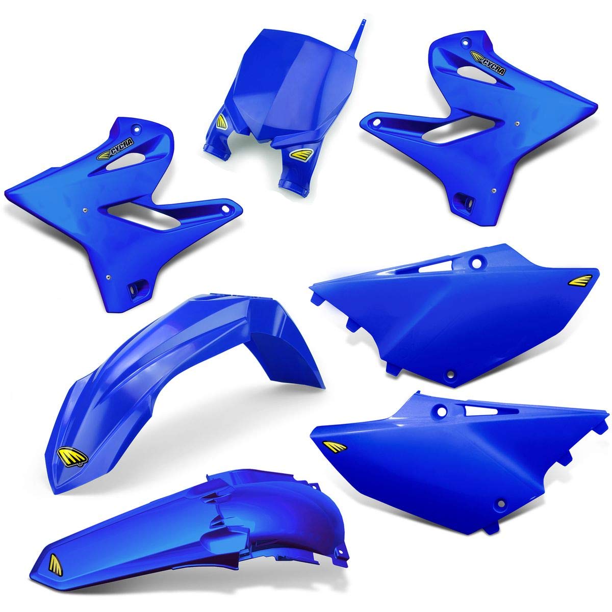 Cycra Powerflow Plastic Kit (Blue) - Compatible with 2015-2019 Yamaha YZ250 Dirt Bike - High-Performance Off-Road Motorcycle Body Kit for Enhanced Durability and Style - Perfect for Motocross, Trail Riding, and Racing