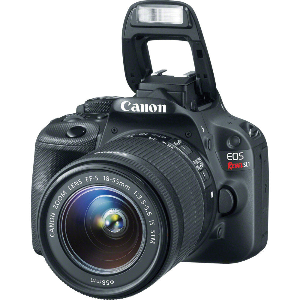 Canon EOS Rebel SL1 DSLR Camera with EF-S 18-55mm IS STM Lens (Black) - Compact DSLR for Travel Photography, Vlogging & Everyday Shooting
