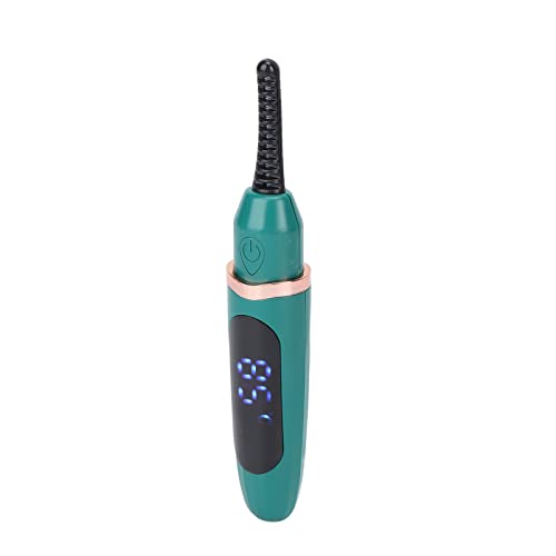 Electric Heated Eyelash Curler with Intelligent Temperature Control - Rechargeable USB Lash Curling Tool for Home & Travel (Green) | Perfect for Makeup, Salon & Daily Beauty Routine