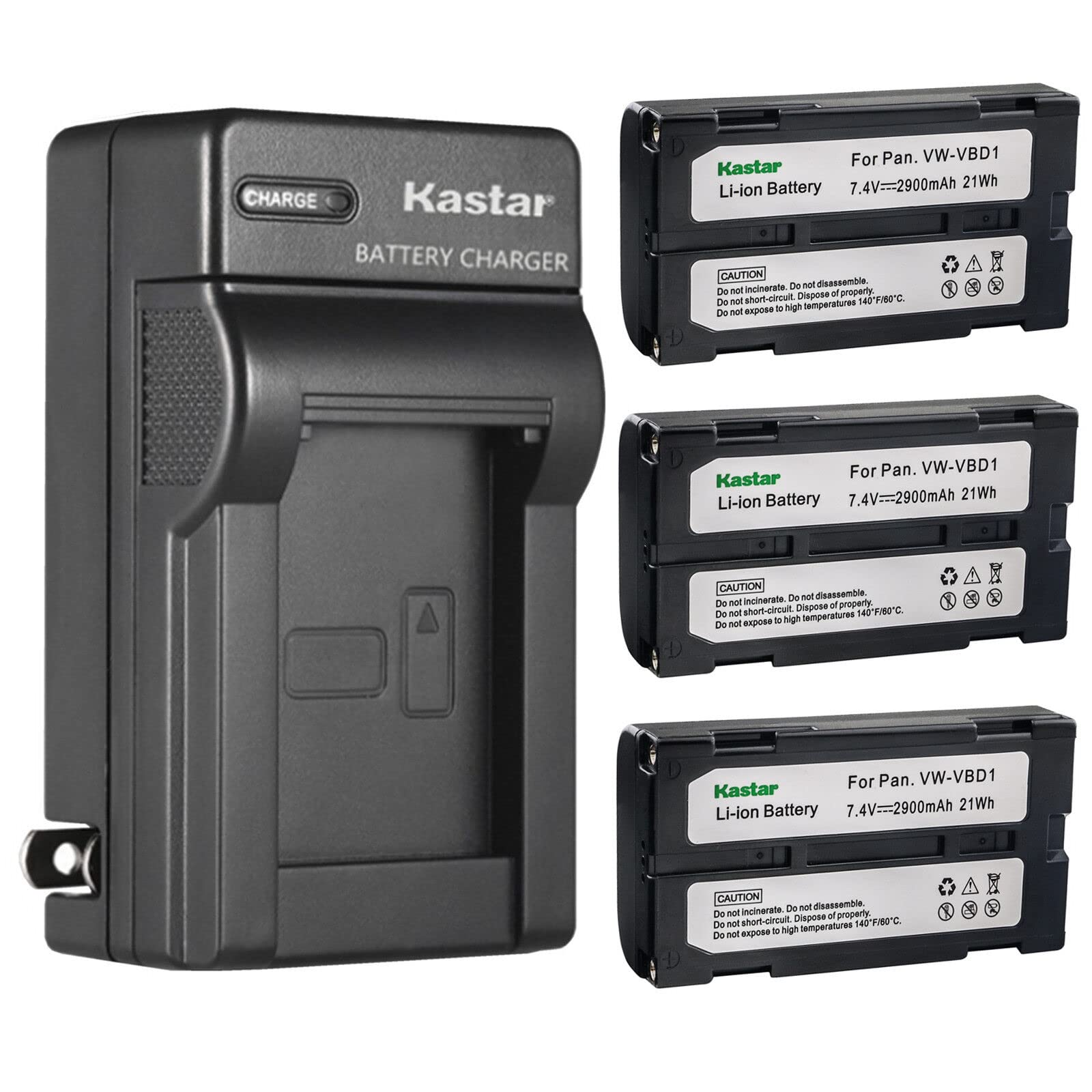 Kastar 3-Pack Replacement Battery & AC Wall Charger for Sokkia CX/DX/FX/SETX/SRX/SX Series, GPS GRX1/GRX2 & 610 Total Station - Power Solution for Surveying & Construction Equipment