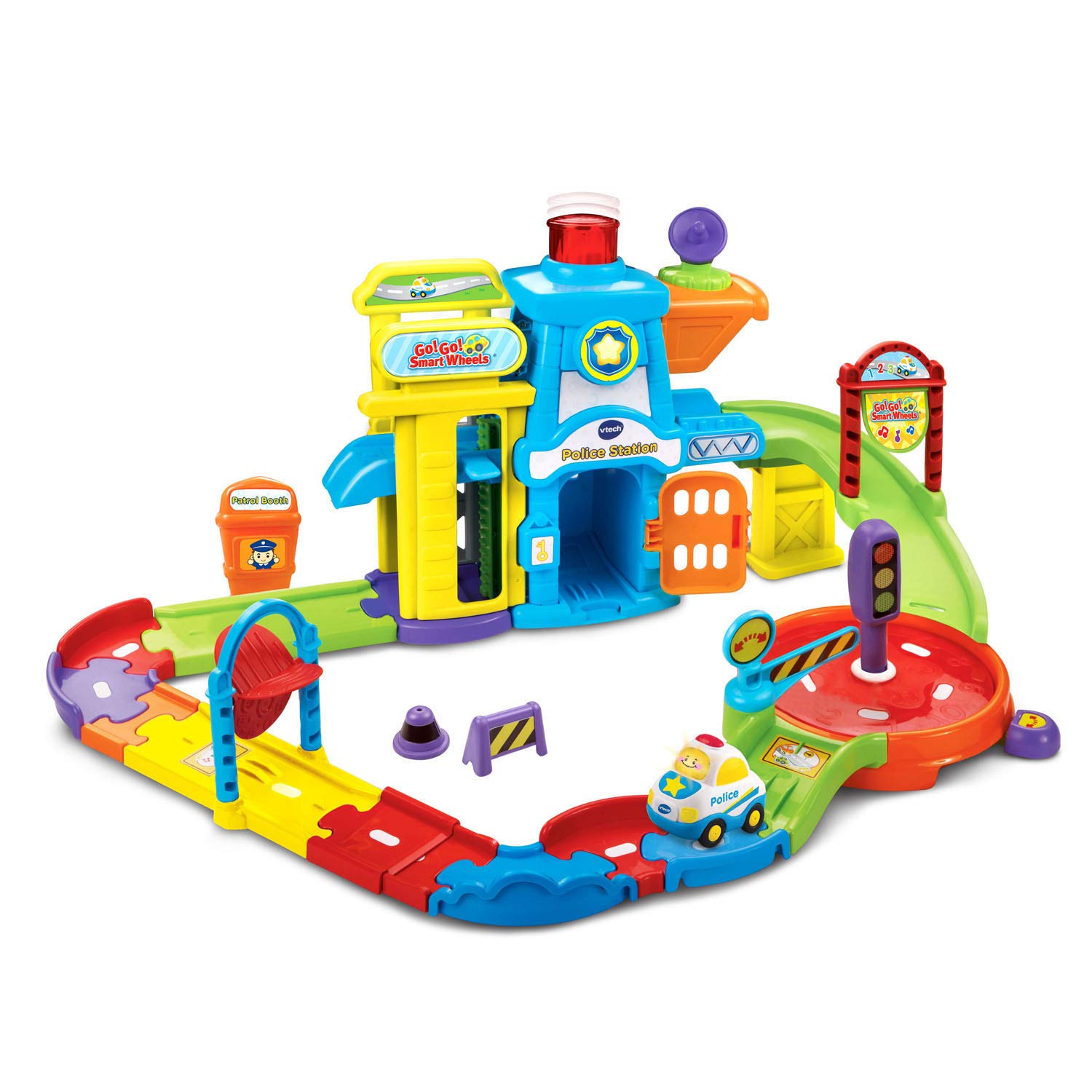 VTech Go! Go! Smart Wheels Police Station Playset - Interactive Learning Toy for Kids Ages 1-5 Years | Educational Role Play & Vehicle Fun | Perfect for Preschool Playtime & Birthday Gifts